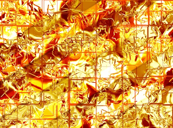 Quadrados de metal dourado — Fotografia de Stock