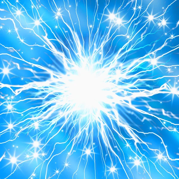Explosão estelar em um azul suave — Fotografia de Stock