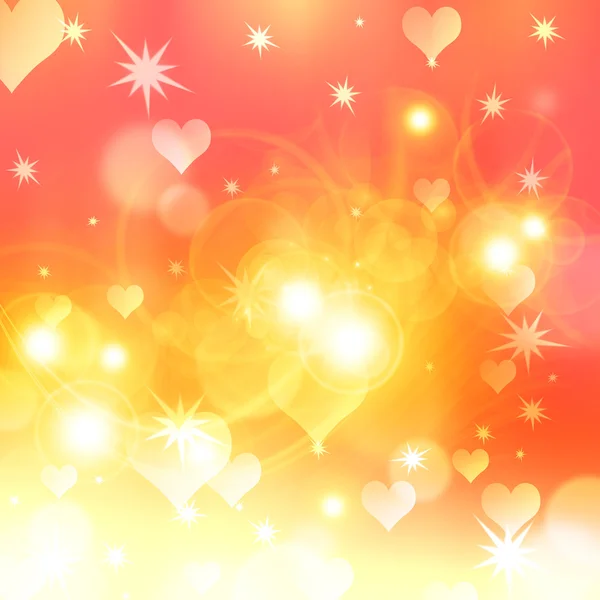 Background with hearts and stars — Stock Photo, Image