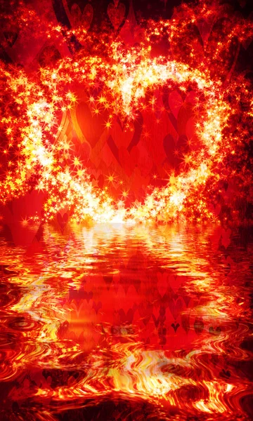 stock image Abstract heart of sparks