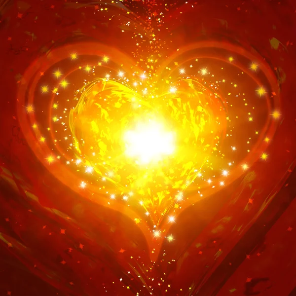 Burning heart — Stock Photo, Image