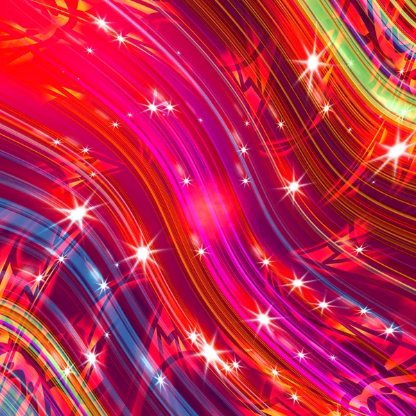 Estrelas brilhantes desfocado fundo colorido — Fotografia de Stock