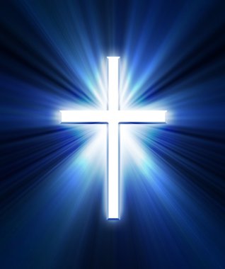 Glowing cross clipart