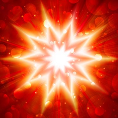 Red star flash clipart