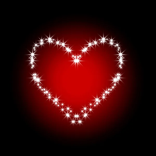 Heart of the stars on a dark — Stock Photo, Image