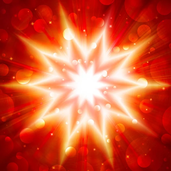 Rød stjerne flash - Stock-foto