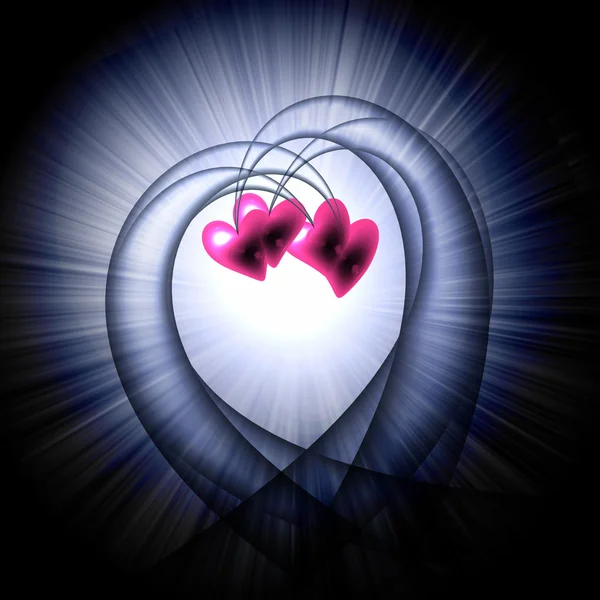 Abstract glass heart — Stock Photo, Image