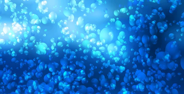 Burbujas en el agua azul — Foto de Stock