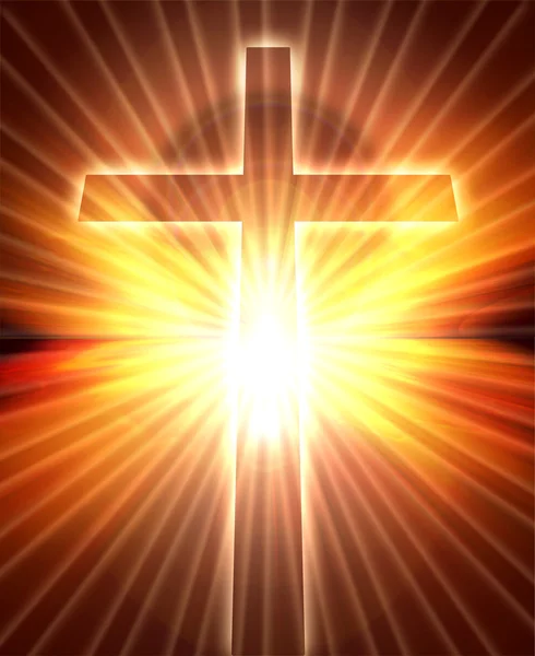 Светящийся крест — стоковое фото