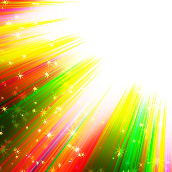 Renkli güneş ışınları ile yıldız — Stok fotoğraf