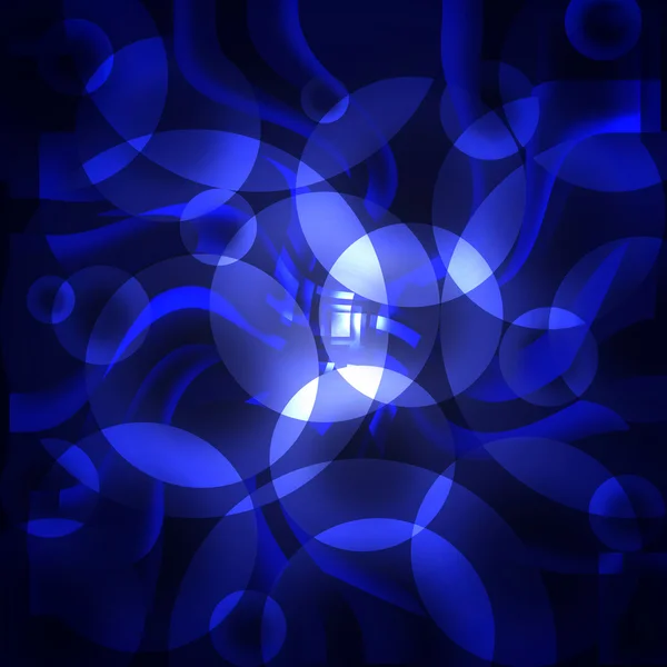 Сині кола на темному фоні — стокове фото