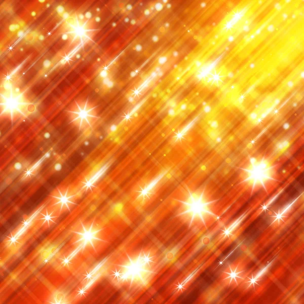 闪闪发光的星星模糊黄色和红色背景 — 图库照片