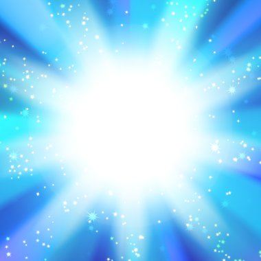 Sun on a blue sky clipart