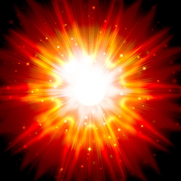Röd stjärna flash — Stockfoto