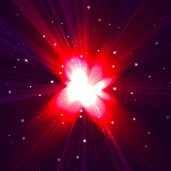 Rode ster flash — Stockfoto