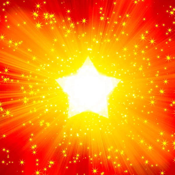 Słoneczne oświetlenie w postaci gwiazd — Zdjęcie stockowe