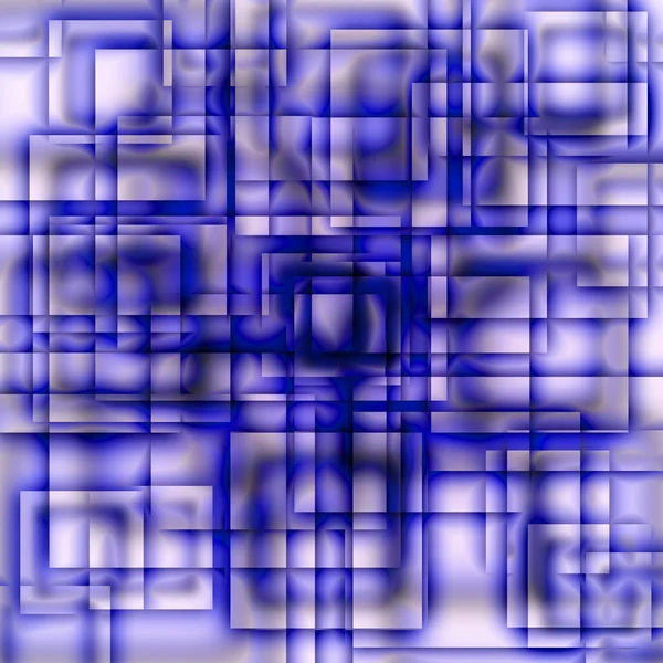Leuchtende blaue Quadrate auf dunklem Hintergrund — Stockfoto