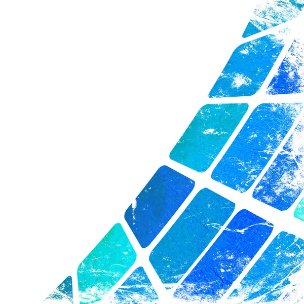 Grunge blauwe vierkantjes — Stockfoto