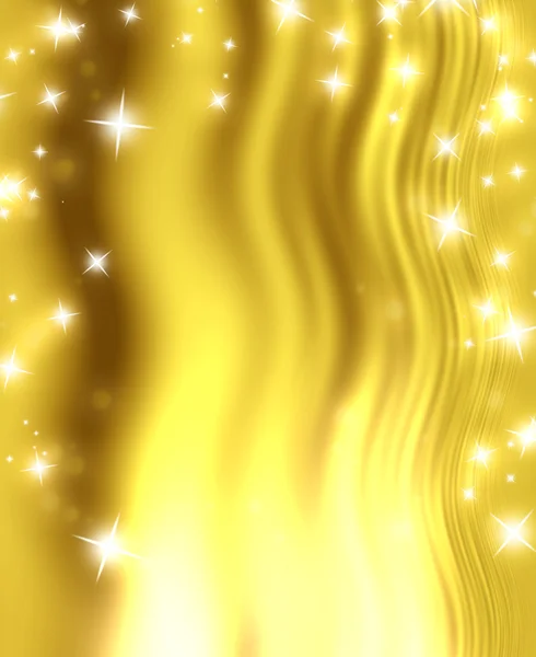 黄金的背景上的星星 — 图库照片