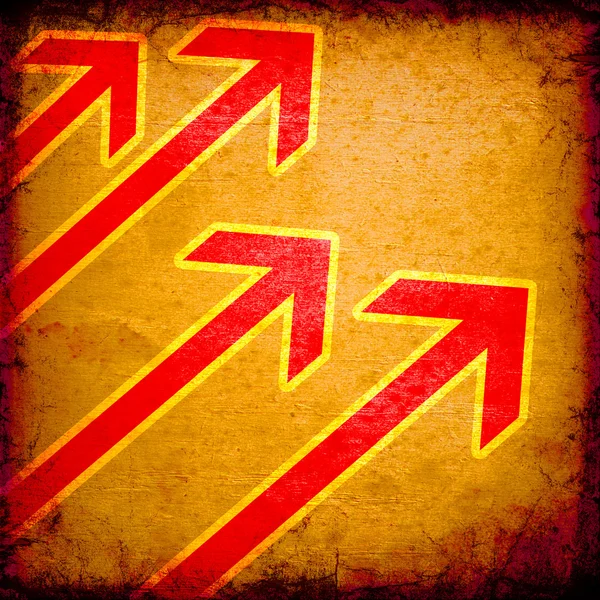 Grunge flechas vermelhas — Fotografia de Stock