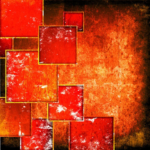 Quadrate auf Grunge-Hintergrund — Stockfoto