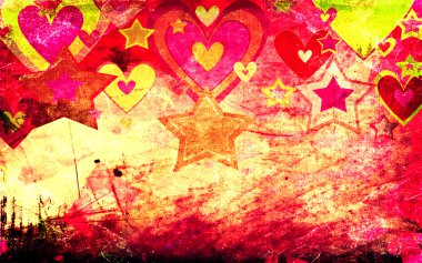 Hearts and stars clipart