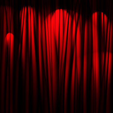 Red theater curtain clipart