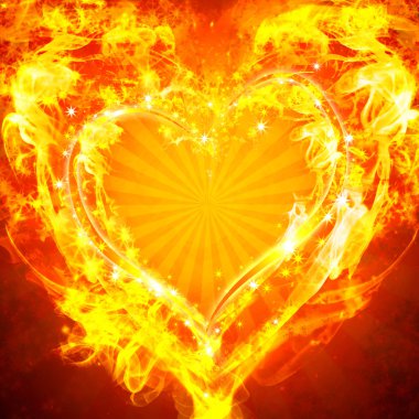 Burning heart clipart