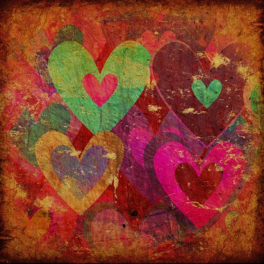 Grunge love pattern background clipart