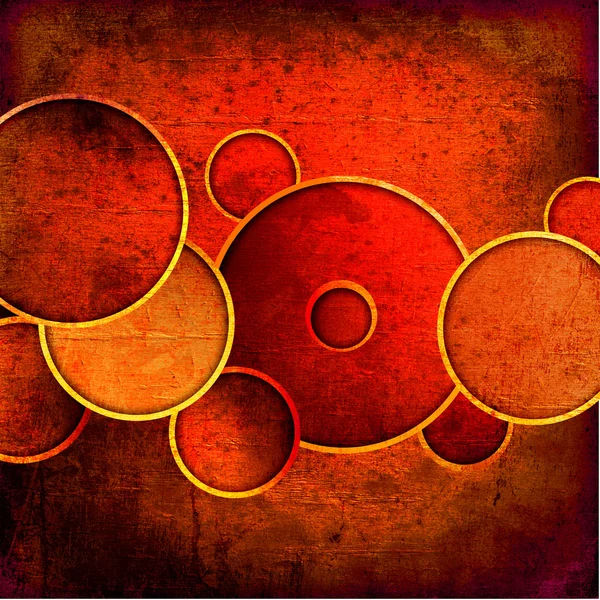グランジ赤い円 — ストック写真