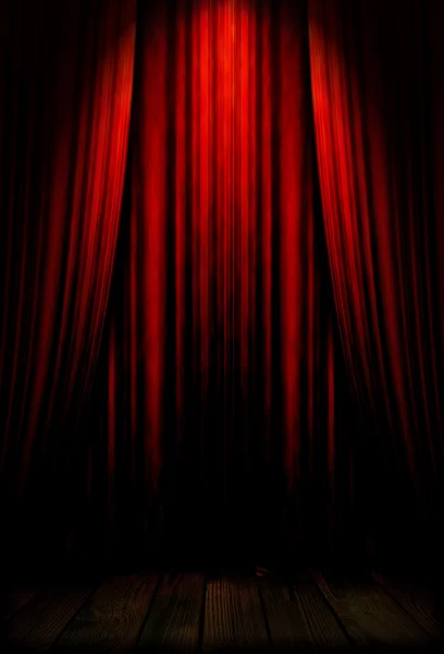 빨간 극장 커튼 — 스톡 사진