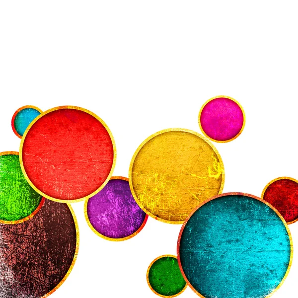 Grunge barevné kruhy — Stock fotografie