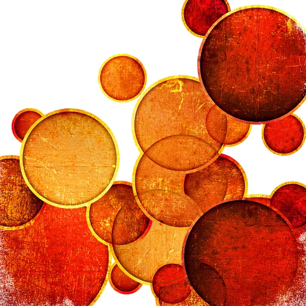 Grunge cerchi rossi — Foto Stock