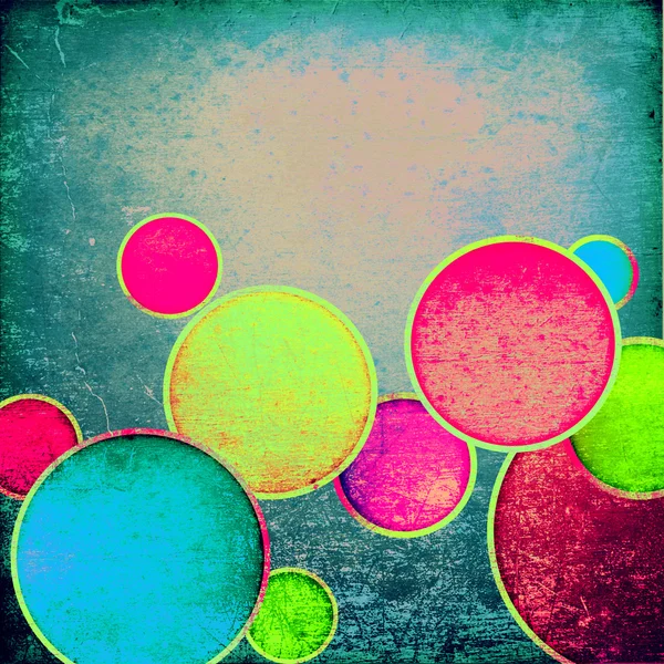 Grunge barevné kruhy — Stock fotografie