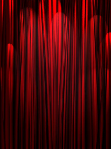 Czerwony teatr kurtyna — Zdjęcie stockowe