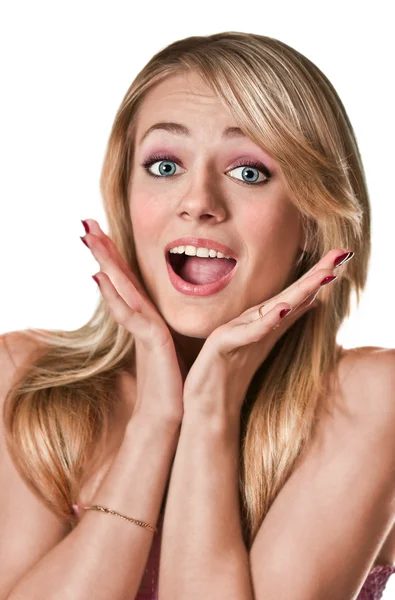 Young girl surprised — Stock Photo, Image