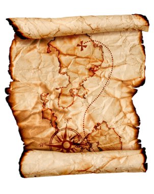 Old treasure map clipart