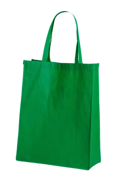 Green cotton bag — Stock Photo, Image