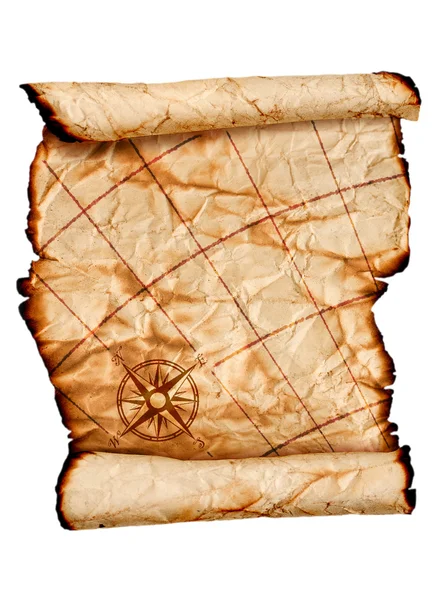 Ancient scroll map — Stock Photo, Image