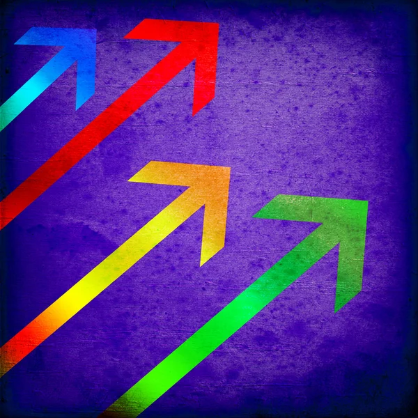 Grunge barevné šipky — Stock fotografie