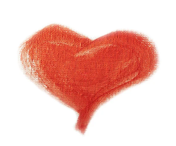 Boyalı kırmızı kalp — Stok fotoğraf
