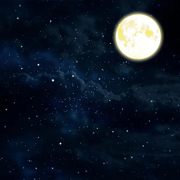 Mond am dunklen Himmel — Stockfoto