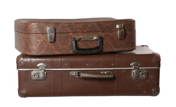 Кожаный чемоданы друг на друга... — Stockfoto