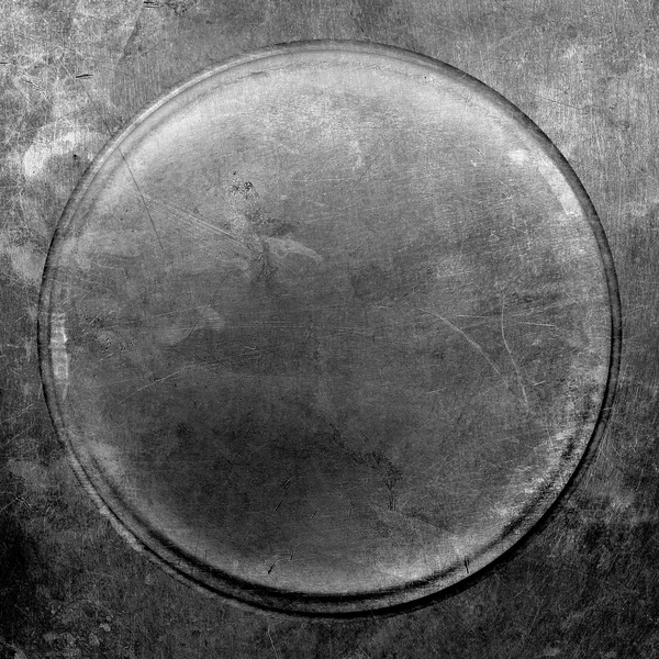 Round metal plate — Stock Photo, Image