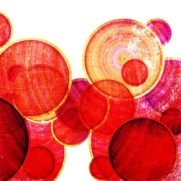 Grunge círculos rojos — Foto de Stock