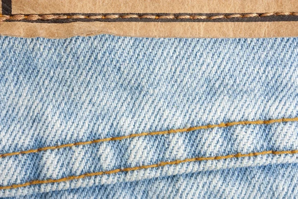 Jeans fundo azul — Fotografia de Stock
