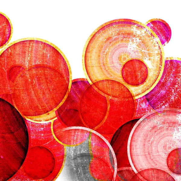 Grunge rote Kreise — Stockfoto