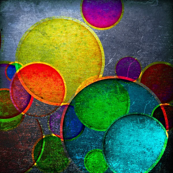 Grunge farbenfrohe Kreise — Stockfoto