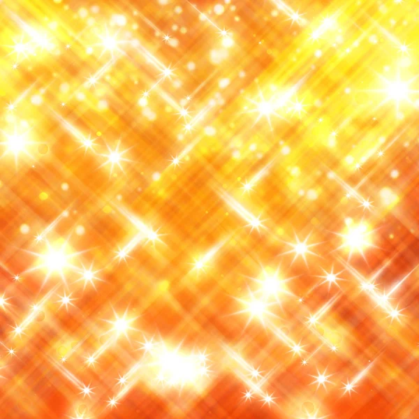 Glinsterende sterren gele en rode achtergrond wazig — Stockfoto