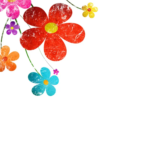 Весенние гранж-цветы — стоковое фото